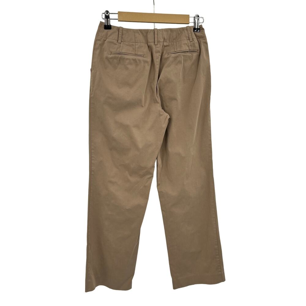 Talbots Petites Tan Mid Rise Straight Leg Pants Size 4P Minimalist Classic - Picture 3 of 13